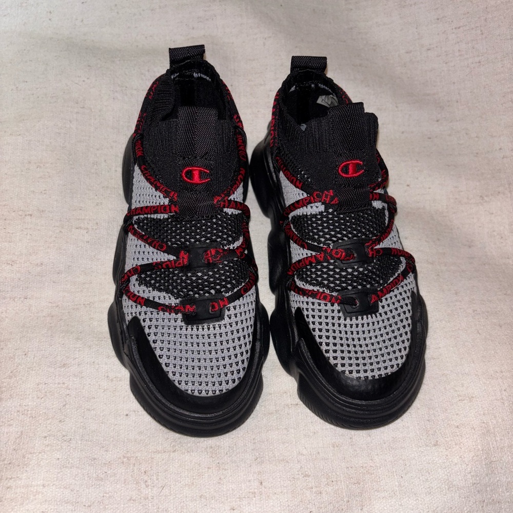 Champion Kids' Black and Red Sneakers